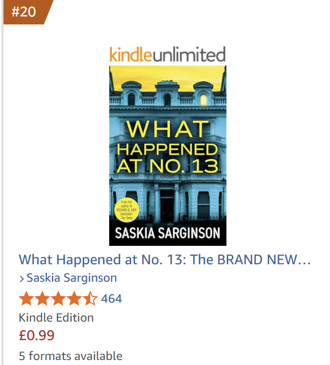 What Happened at No. 13 Continues Its Kindle Ascension